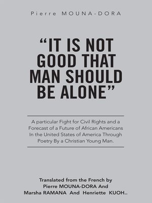 cover image of "It Is Not Good That Man Should Be Alone"